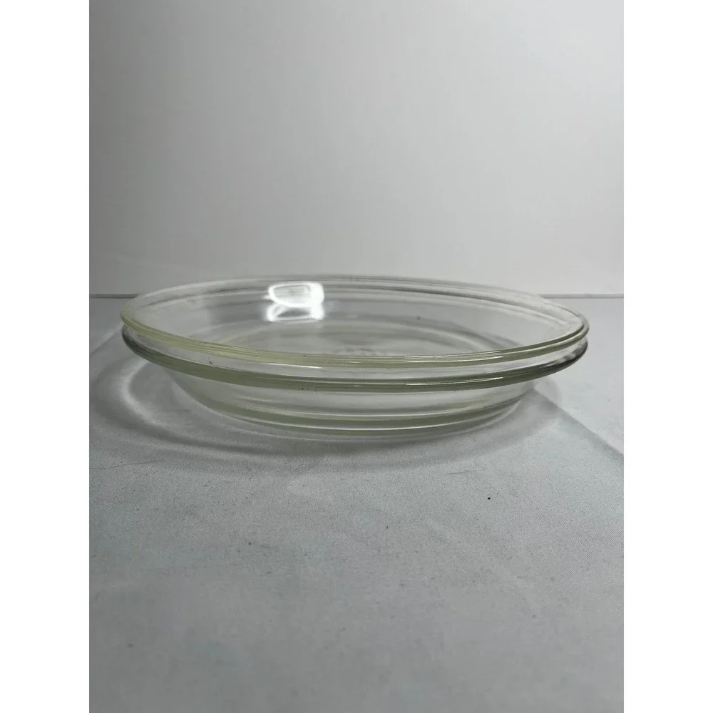 2 - Anchor Hocking Fire King Glass Pie Plate Ovenproof 9 Inch Clear
